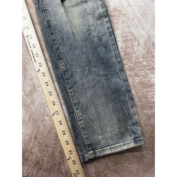 Men JORDAN CRAIG Distressed Stretch Desert Gold Washed Denim Jean Pant 38x32 NWT - Picture 5 of 11